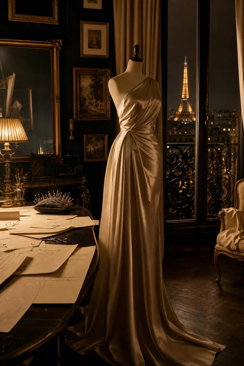 The Velours de Paris atelier at night
